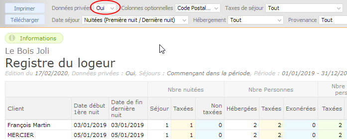 Taxe de séjour édition privée