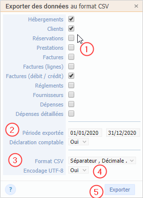 Export CSV